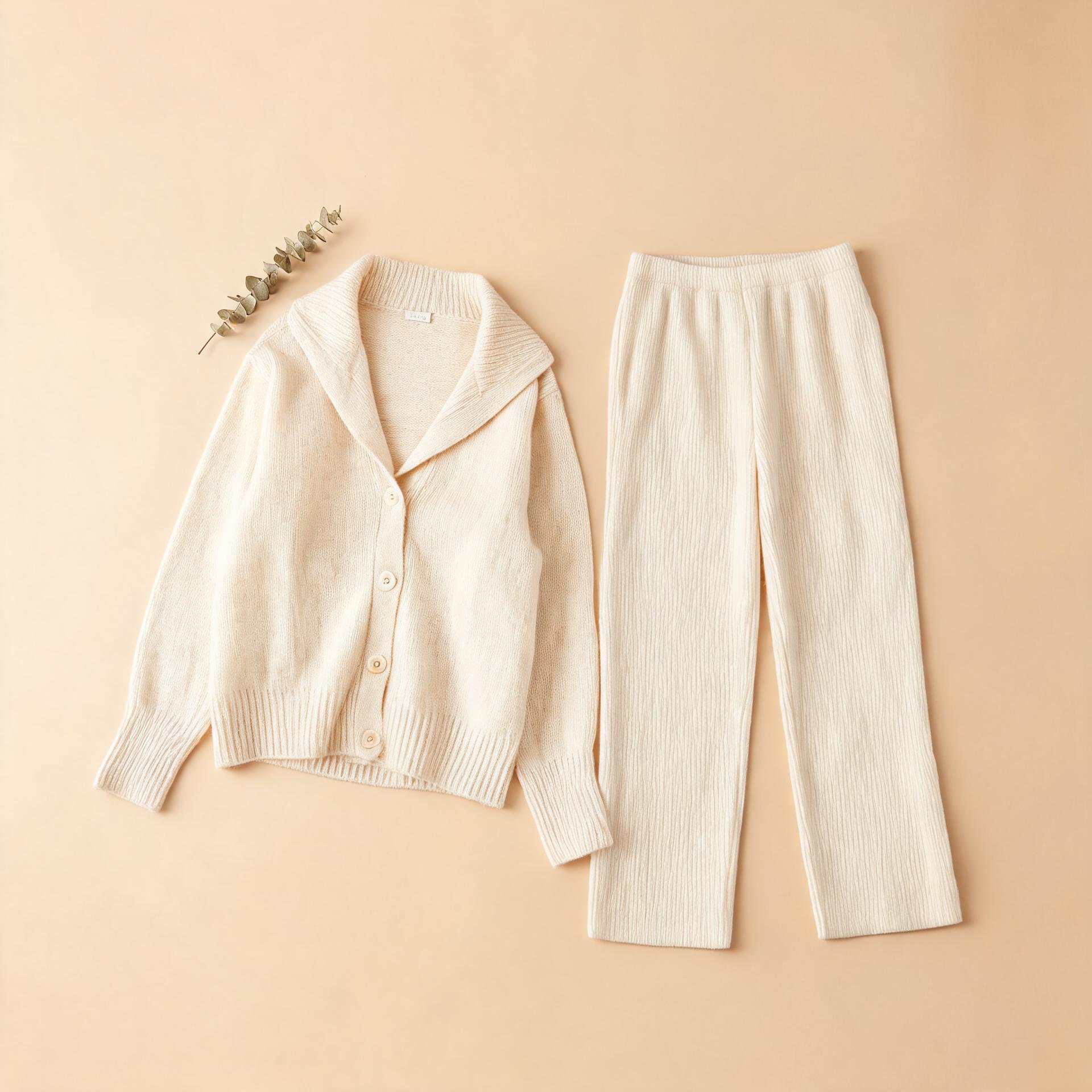 棕色印花家居服套装_批发定制_OEM贴牌_源头工厂 - 家居服套装 wholesale manufacturer